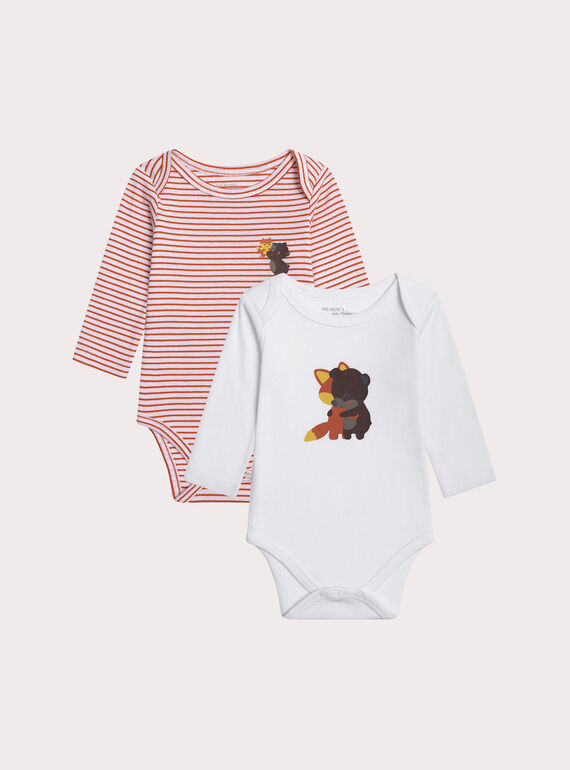 Lot de deux body animaux pour bébé garçon XEGABODCAL / 25WH1446BDL000