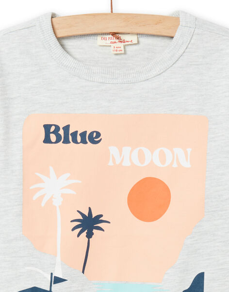 Tee Shirt Manches Longues Gris NOMOTEE / 22S902N1TMLJ920
