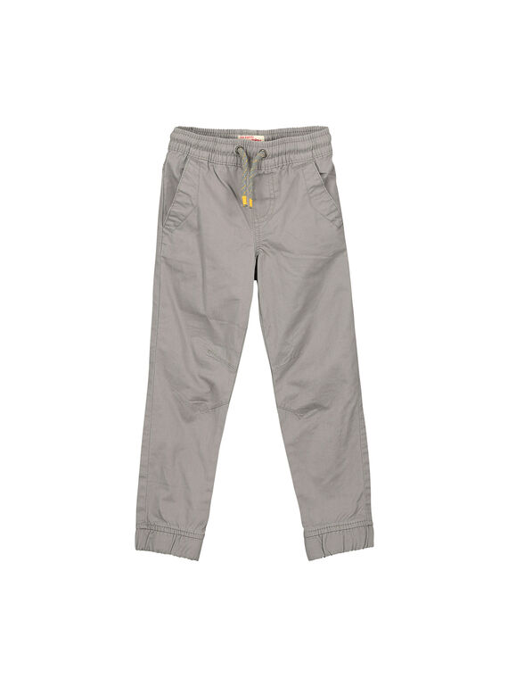 Pantalon en toile gris garçon FOJOPANT1 / 19S90235D2BJ913