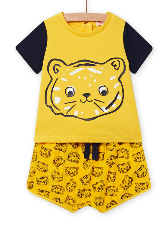 Ensemble jaune et noir bébé garçon NUPLAENS2 / 22SG10K2ENS010