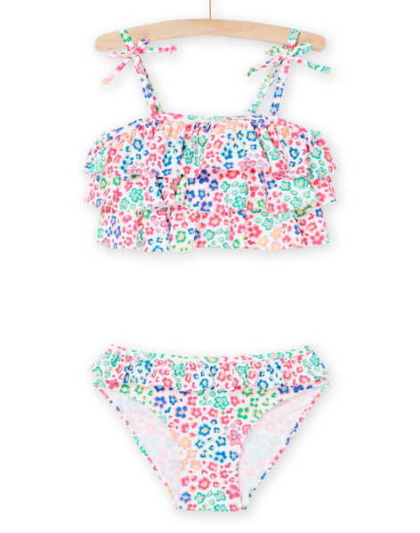 Haut de maillot de bain et culotte multicolore à imprimé fleuri. RYABIK1 / 23SI01R1MAI000