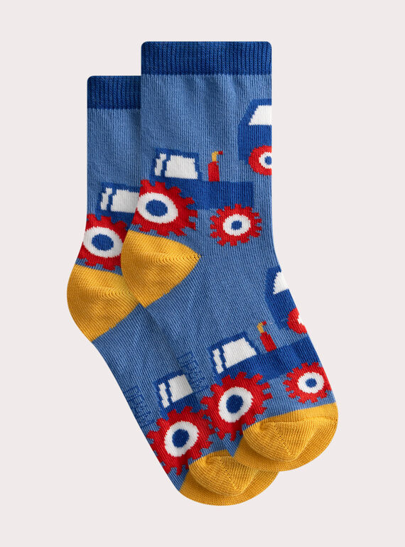 Chaussettes bleu à motif camions pour camion WYOJOCHO5 / 25SI02J1SOQC228