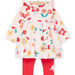 Robe et legging rose dragée à imprimé fleurs
