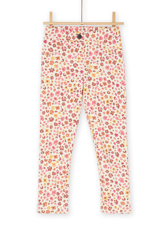 Pantalon molleton écru foncé et rose RAJOMOL3 / 23S90183PAN003