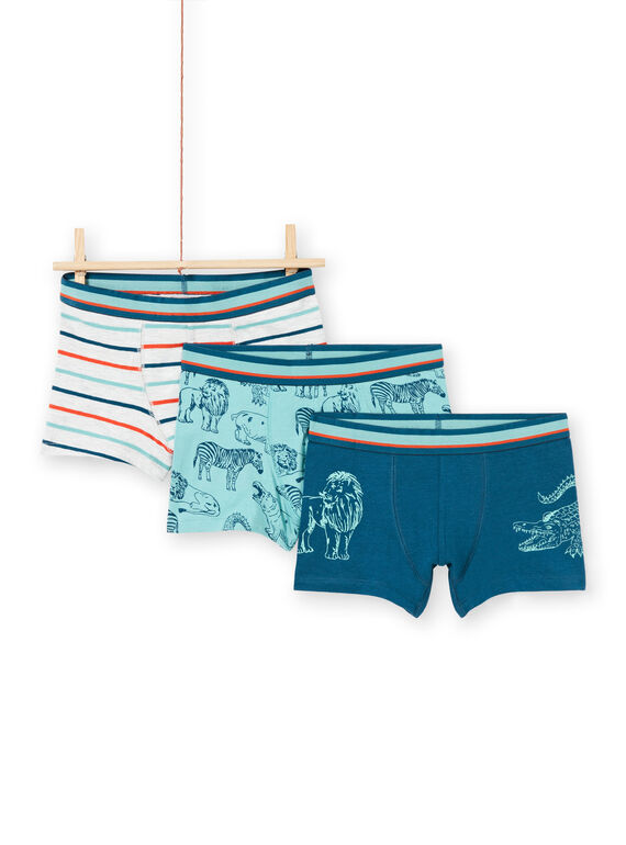 Lot de 3 boxers assortis enfant garçon MEGOBOXSAV / 21WH12B6BOXA010