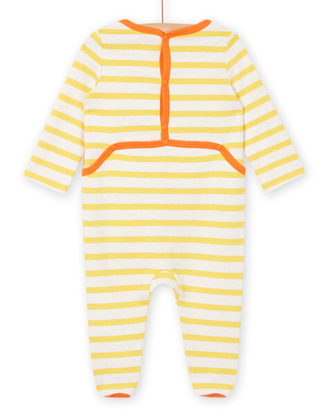 Grenouillère jaune à motif lion bébé garçon NEGAGRELIO / 22SH14G9GRE006