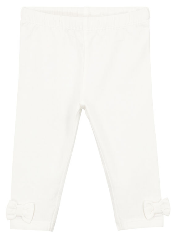 Legging blanc nœuds bébé fille GYIESLEG1 / 19WI09U5D26001