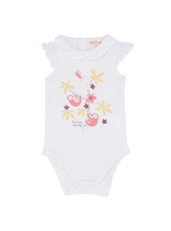 Body écru bébé fille JIDUBOD / 20SG09O1BOD001