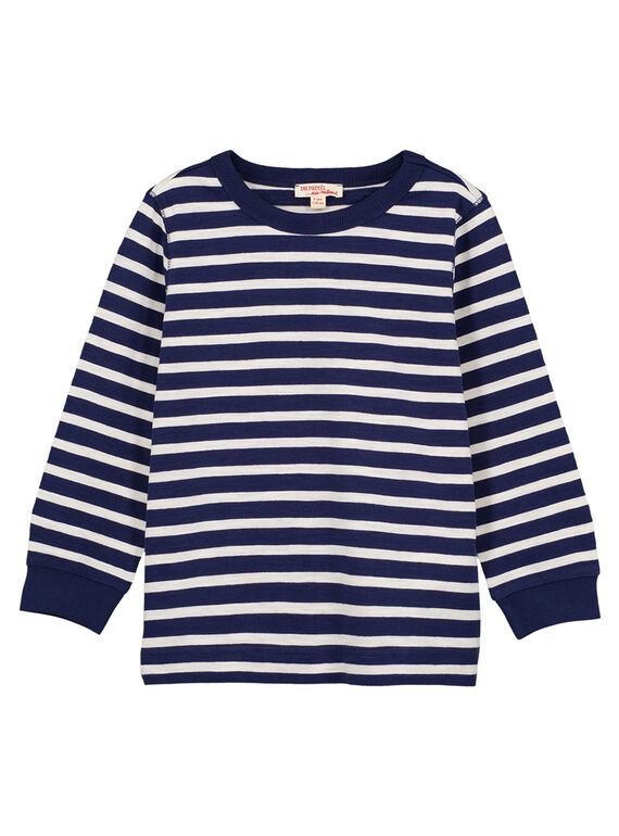 T-shirt Manches longues Marine rayé ecru GOJOTIRIB2 / 19W90244D32070