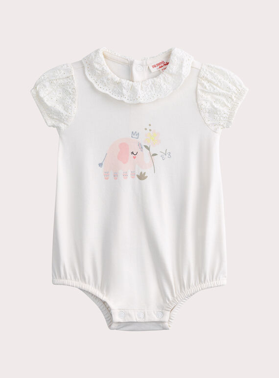 Body écru pour bébé fille WIMABOD / 25SG0961BOD001