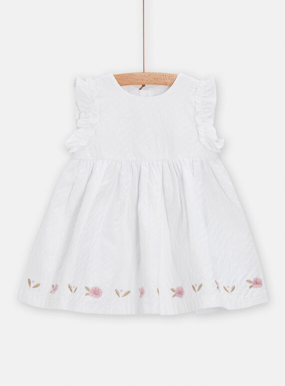 Robe de cérémonie écrue pour bébé fille TIPOROB2 / 24SG09M2ROB001