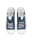 Baskets en cuir bleu marine ROBASNEON / 23KK3623D3F070