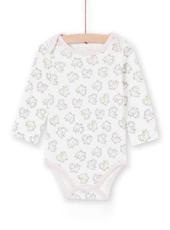 Body écru imprimé chatons fantaisie LEFIBODANI2 / 21SH1328BDL001