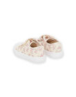 Basket deux velcros bébé fille en toile imprimée RITOILAOP1 / 23KK3772D16001