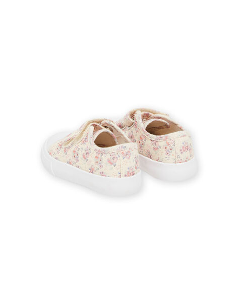 Basket deux velcros bébé fille en toile imprimée RITOILAOP1 / 23KK3772D16001