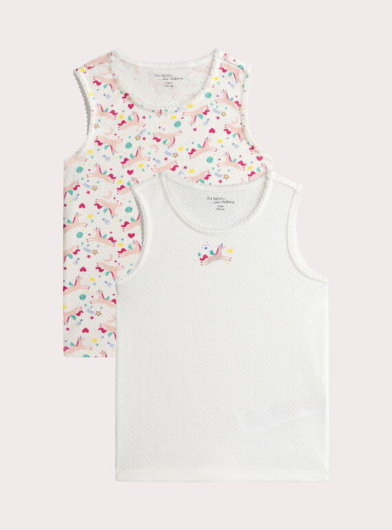 Lot de 2 débardeurs à motif licorne pour fille VEFATDEBUNI / 24WH1181HLI001