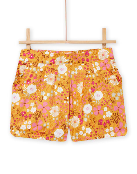 Short jaune maïs enfant fille NABASHORT / 22S90111SHOB107