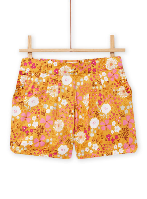 Short jaune maïs enfant fille NABASHORT / 22S90111SHOB107