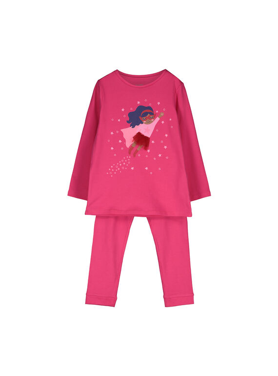 Pyjama en coton fille FEFAPYJSUP / 19SH1144PYJ030