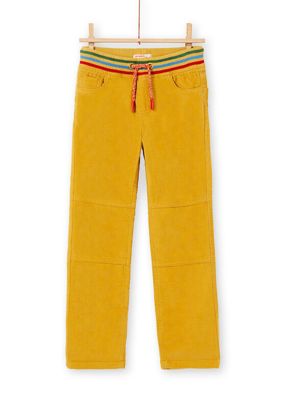 Pantalon garçon en velours moutarde KOLUPAN2 / 20W902P2PAN104