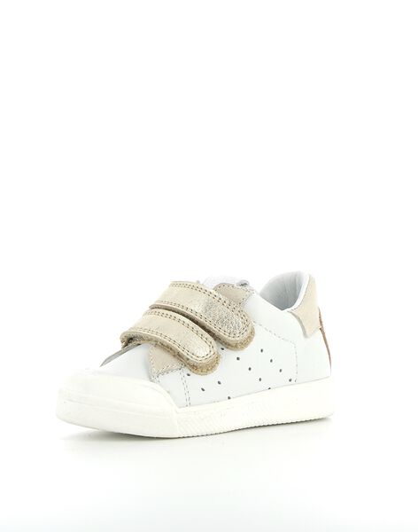 Basket cuir bébé fille velcros or Bopy® RIBASRENATA / 23KK3722D3F000