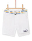 Bermuda blanc bébé garçon NUSOBER / 22SG10Q1BER000