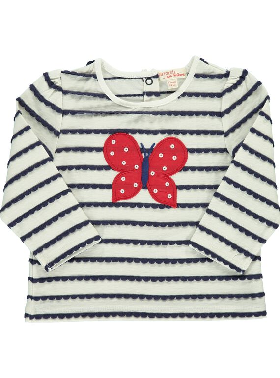 Tee-shirt manches longues bébé fille CIDETEE3 / 18SG09F3TML099