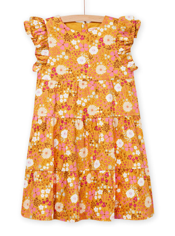 Robe jaune maïs enfant fille NABAROB2 / 22S90111ROBB107