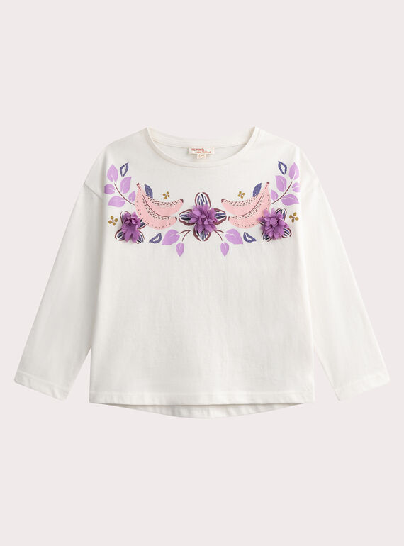 T-shirt nude manches longues animation florale WALANTEE1 / 25S90142TML003