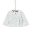Veste réversible face unie gris chiné et face imprimé jungle LOU1VEST / 21SF05H1VES000