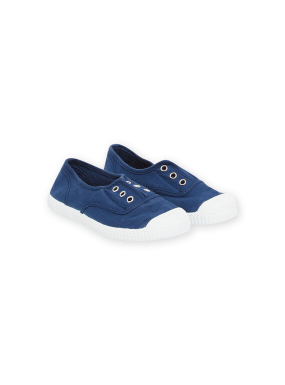 Tennis en toile bleu marine enfant garçon NOTOILCIEMA / 22KK3696D16070