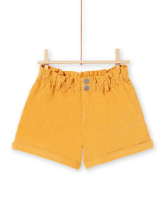 Short style paperbag jaune moutarde enfant fille MAMIXSHORT / 21W901J1SHOB106
