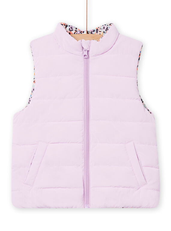 Doudoune sans manches réversible parme enfant fille NAPANDOUNEX / 22S901D3D3E320