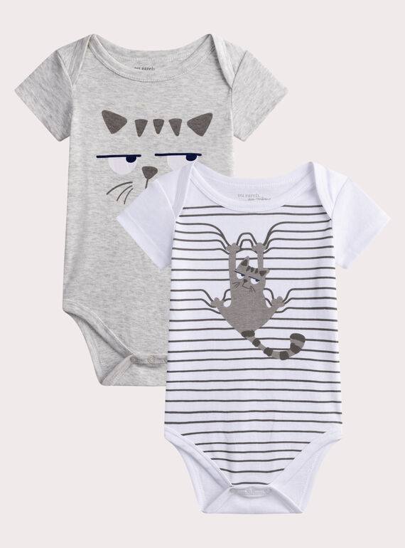 Body chat lot de 2 pour bébé garçon  WEGABODCHA / 25SH14C4BOD000