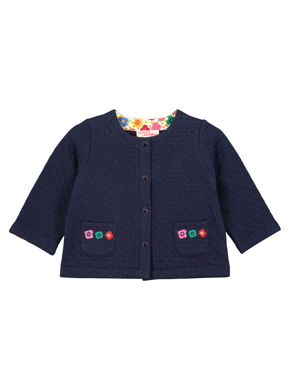 Gilet matelassé pailleté bébé fille FICOCAR1 / 19SG0981CARC205