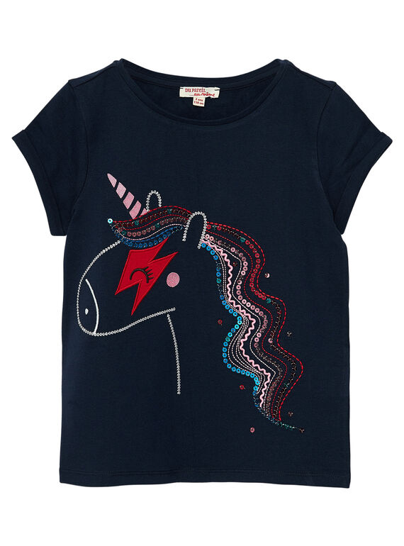 Tee Shirt Manches Courtes Bleu JAGRATI1 / 20S901E1TMCC243