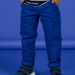 Pantalon bleu à taille élastique