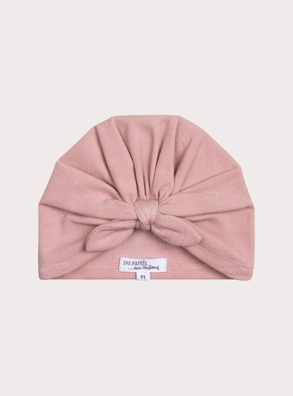 Turban rose pour bébé fille XOU2BAN / 25WF4061CHA318