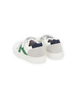 Basket blanche cuir deux velcros ROBASVELC / 23KK3624D3F000