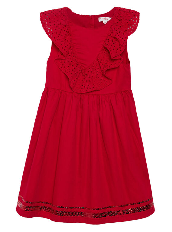 Robe avec volant en broderie anglaise JAJAROB2 / 20S901B2ROB050