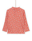Sous-pull en maille côtelée à imprimé fleuri PIJOSOUPRIB4 / 22WG09C1SPLE415