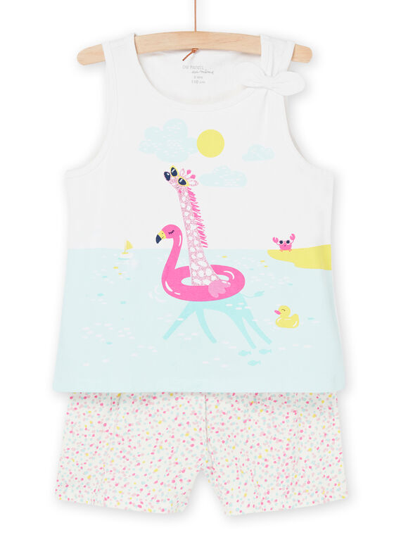 Pyjama blanc à motifs girafe à la mer REFAPYJNAT / 23SH11H5PYJ000