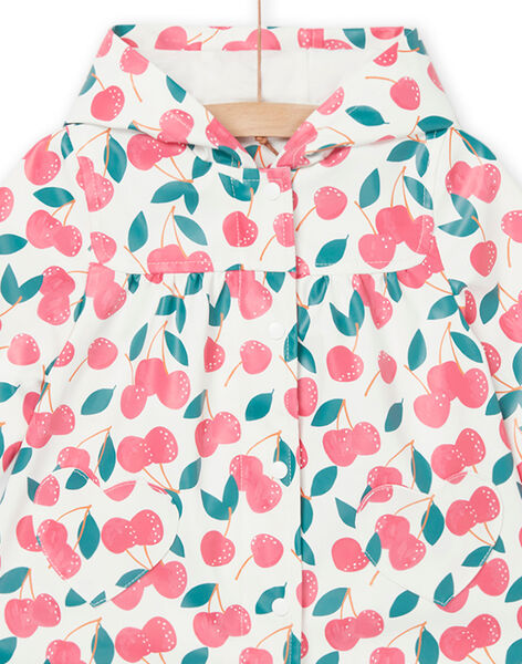 Imperméable à capuche et à imprimé cerises RISUNIMP / 23SG09J4IMP001