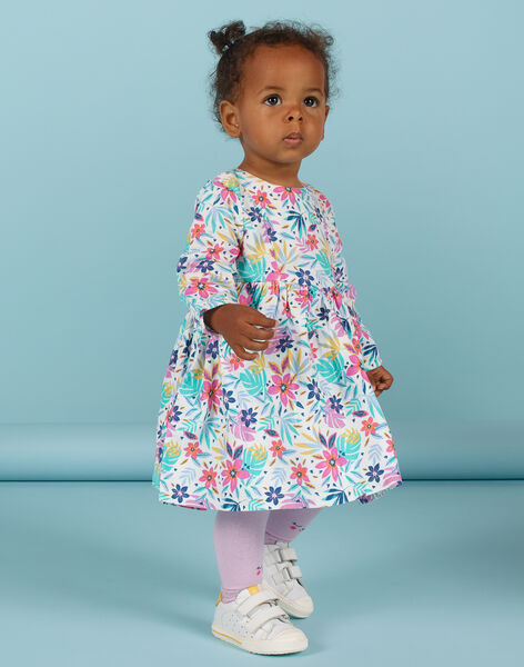 Robe En Velours Cotele Multicolore A Imprime Fleuri Bebe Fille Robe Bebe Dpam