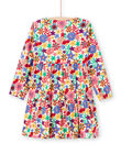 Robe kimono imprimé fleuri coloré enfant fille MAMIXROB2 / 21W901J3ROB009