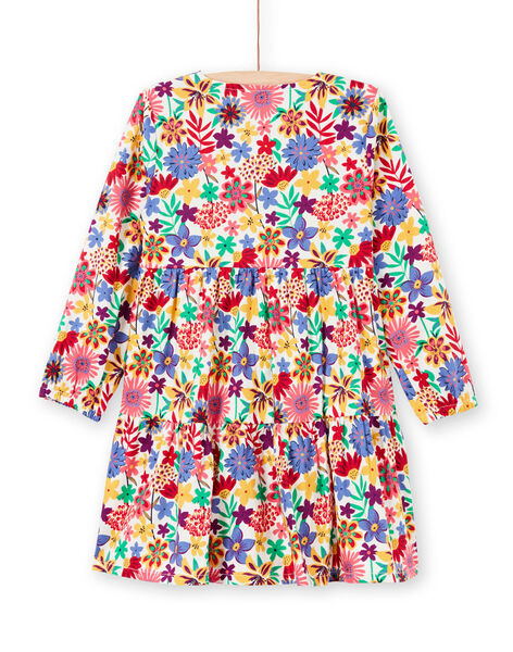 Robe kimono imprimé fleuri coloré enfant fille MAMIXROB2 / 21W901J3ROB009