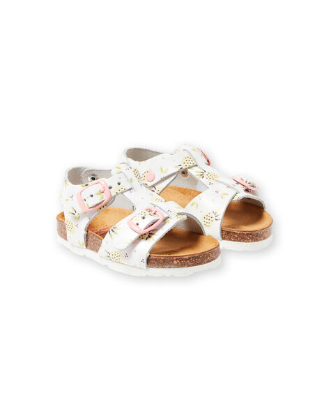 Sandales Blanches A Boucles A Imprime Ananas Bebe Fille Nu Pieds Sandale Bebe Dpam