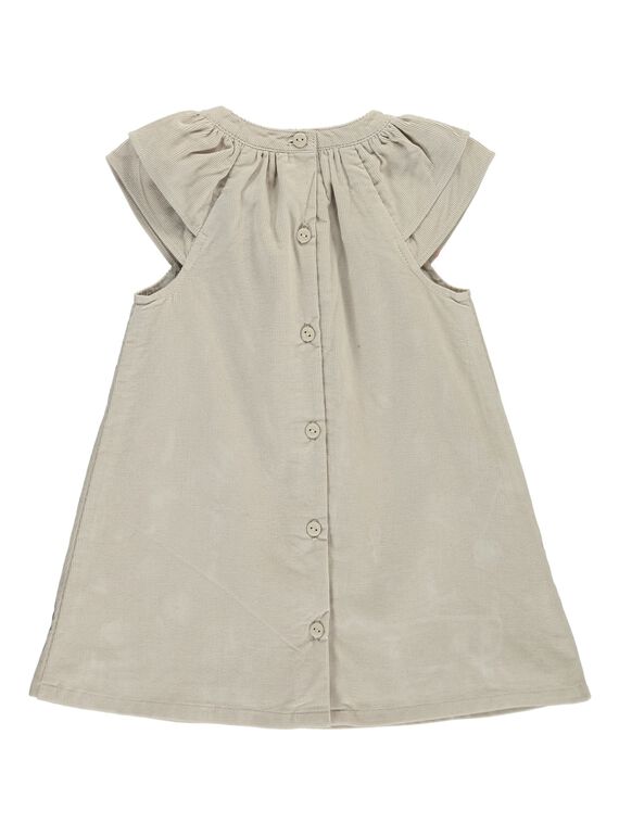Robe en velours bébé fille DICHOROB3 / 18WG09F1ROB007
