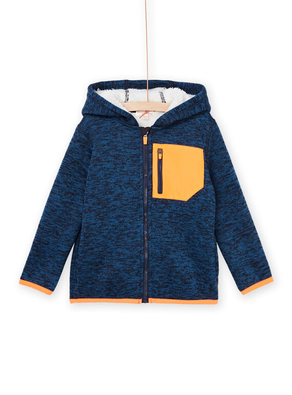 Gilet bleu chiné à doublure douce POJOGITEK1 / 22W902D2GIL219