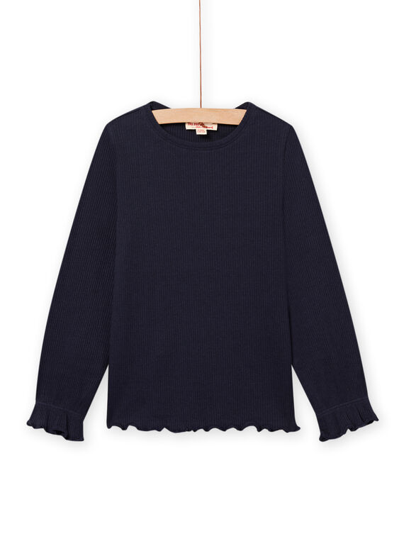 T-shirt fluide bleu nuit enfant fille NAJOTEE1 / 22S90172TMLC205